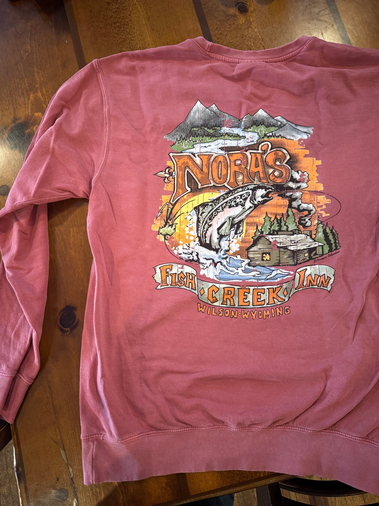 Nora's RETRO Crimson Lightweight Crewneck Sweatshirt