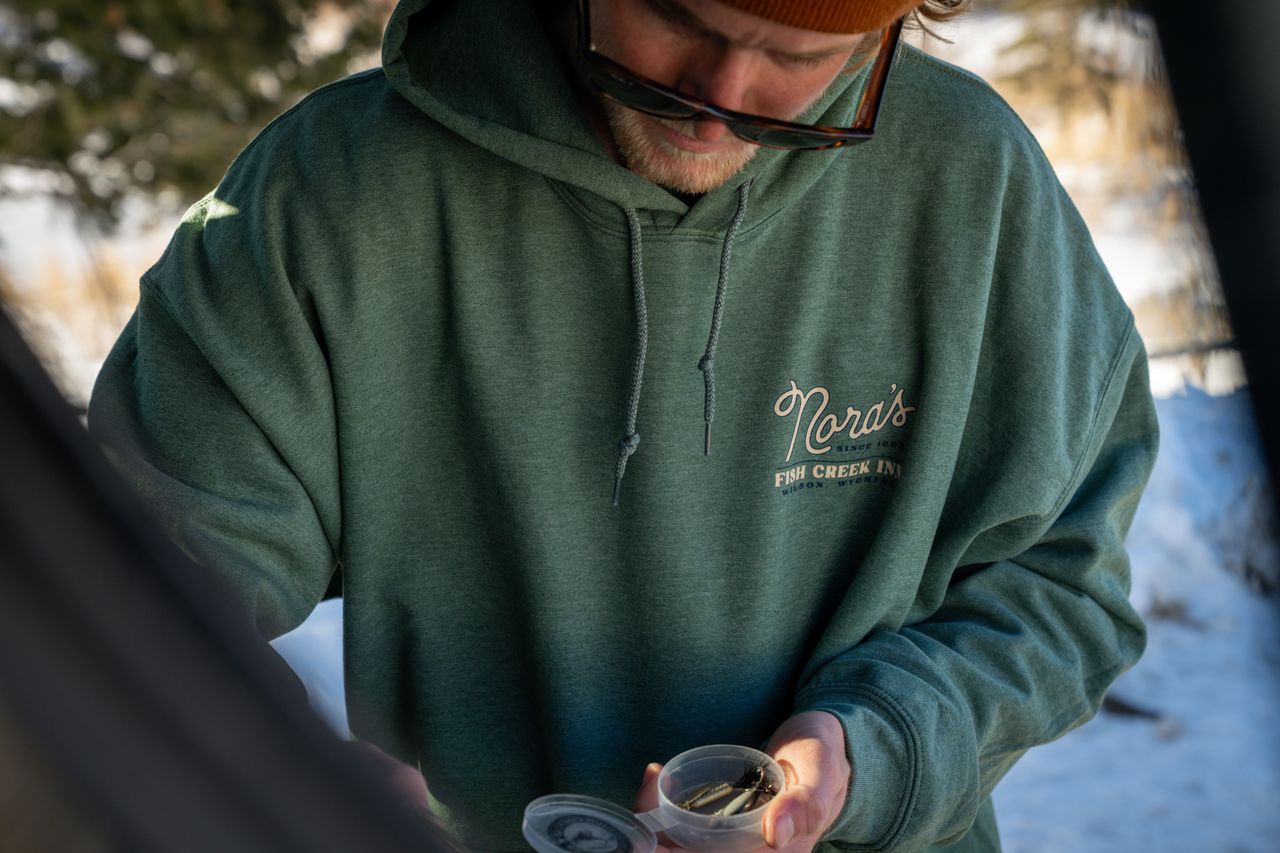 Nora's Winter Lodge Hoodie - Heather Dark Green