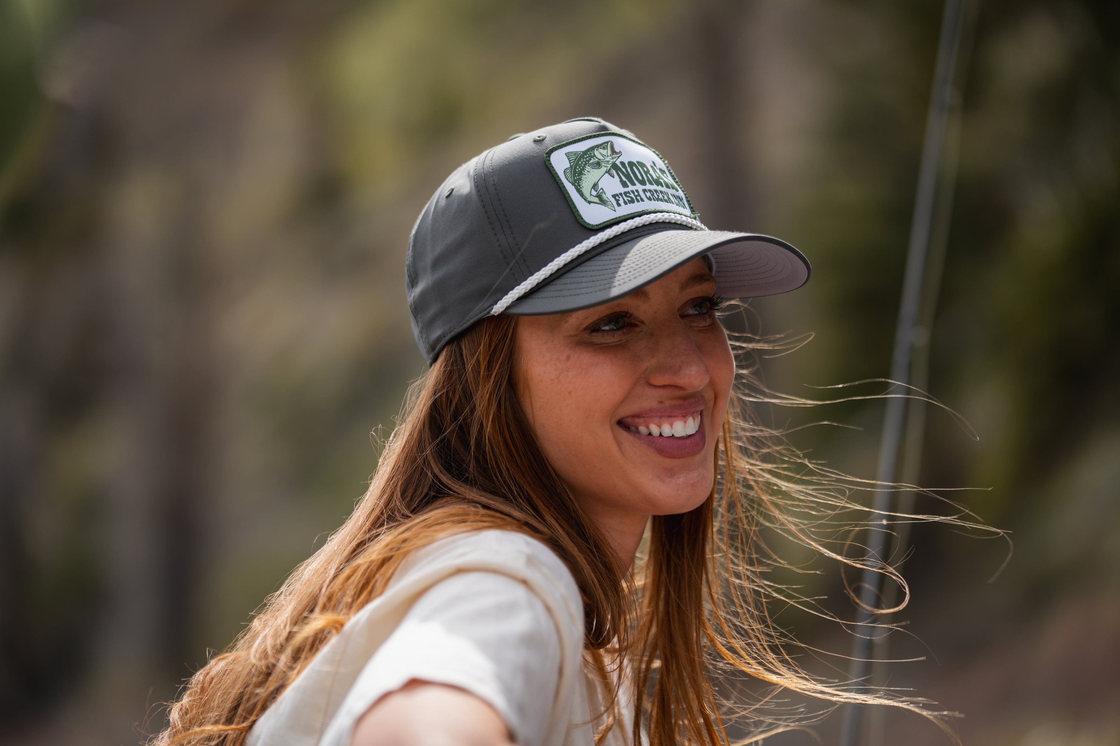 Olive Fish Patch Hat