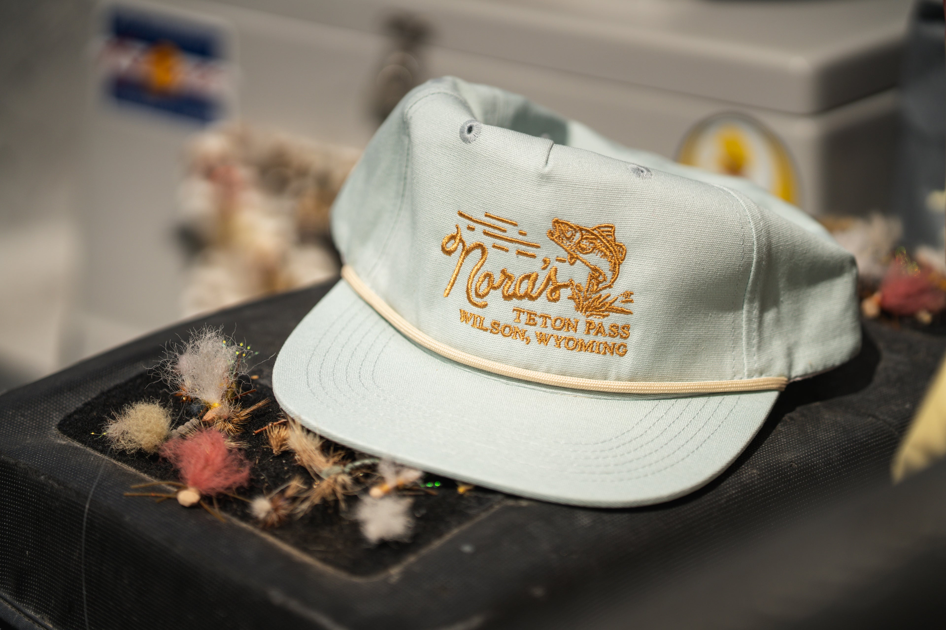 Light Blue Embroidered Hat