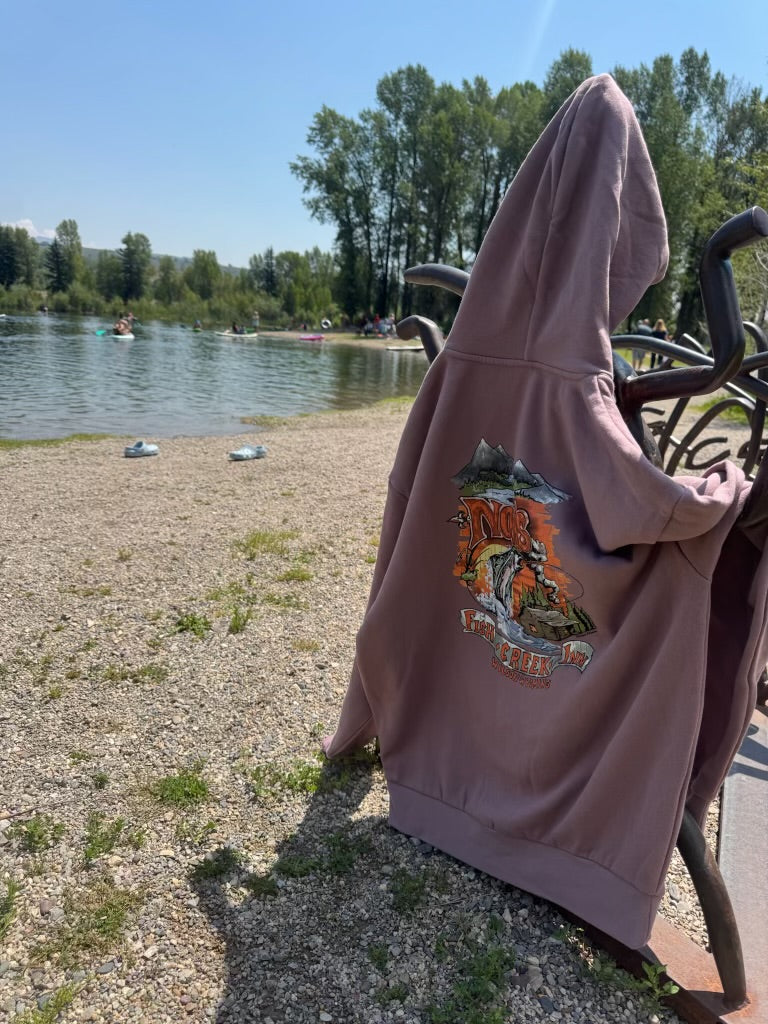 Nora's Trout Hoodie Pink