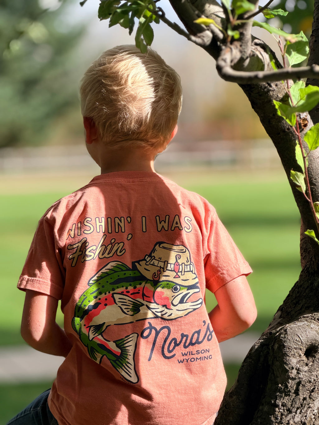 Wishin' I Was Fishin' Kids Tee