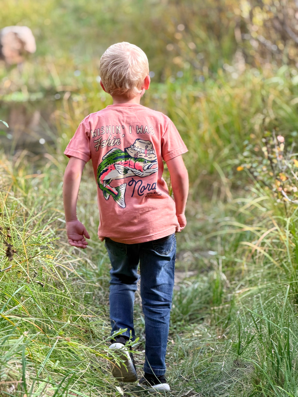 Wishin' I Was Fishin' Kids Tee