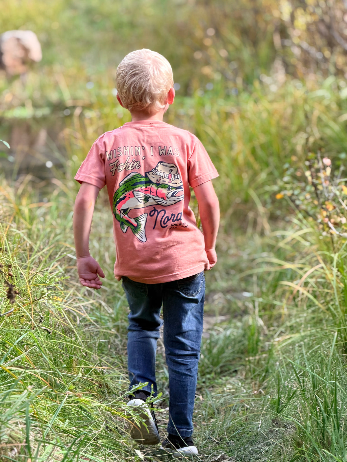 Wishin' I Was Fishin' Kids Tee