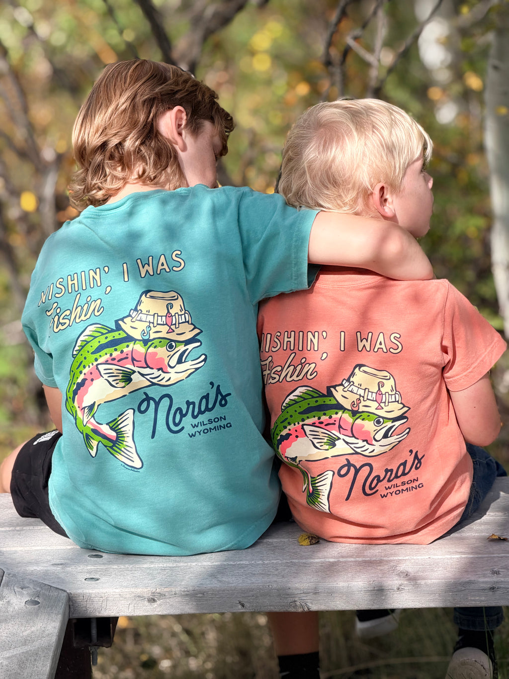 Wishin' I Was Fishin' Kids Tee