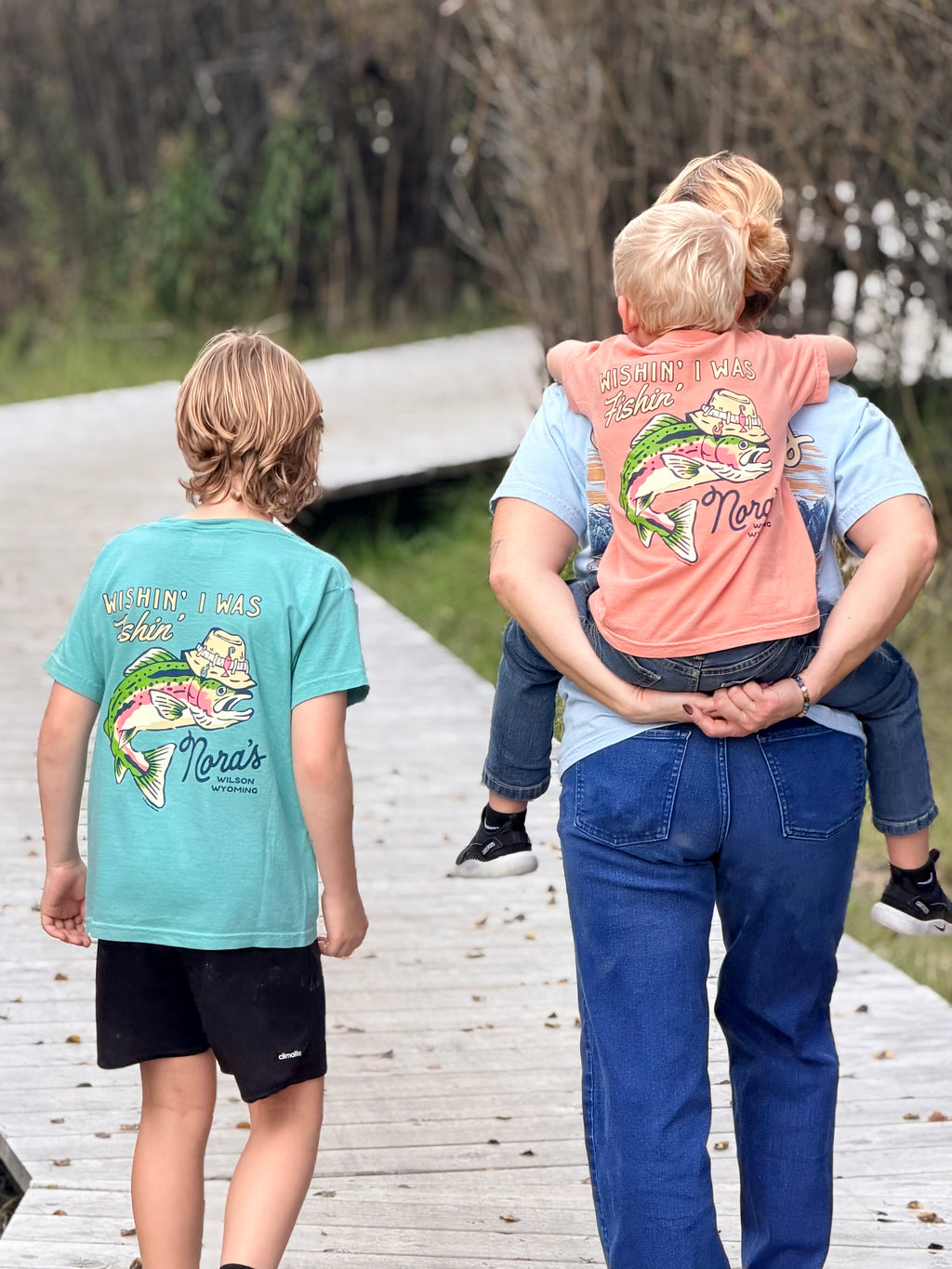 Wishin' I Was Fishin' Kids Tee