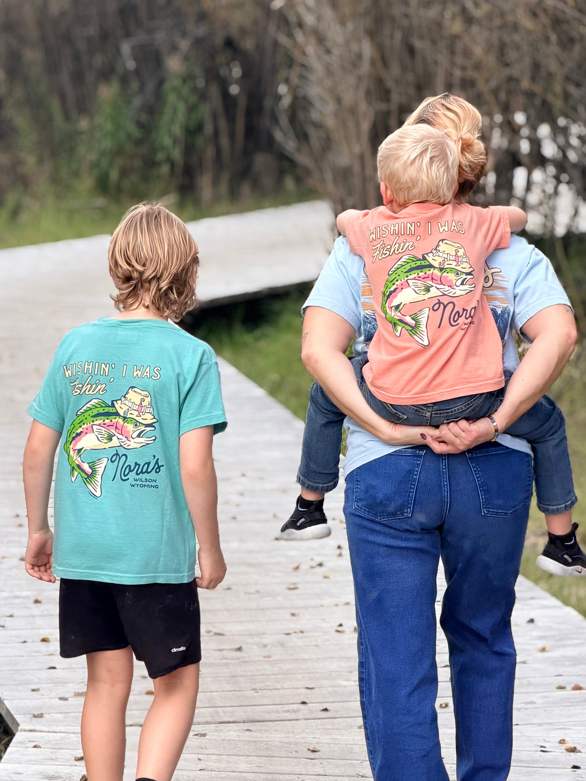 Wishin' I Was Fishin' Kids Tee