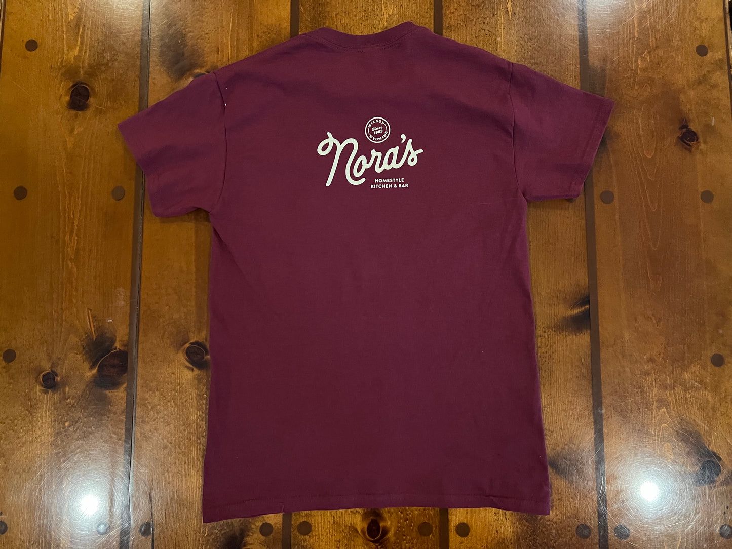 Nora's Maroon Pocket Tee