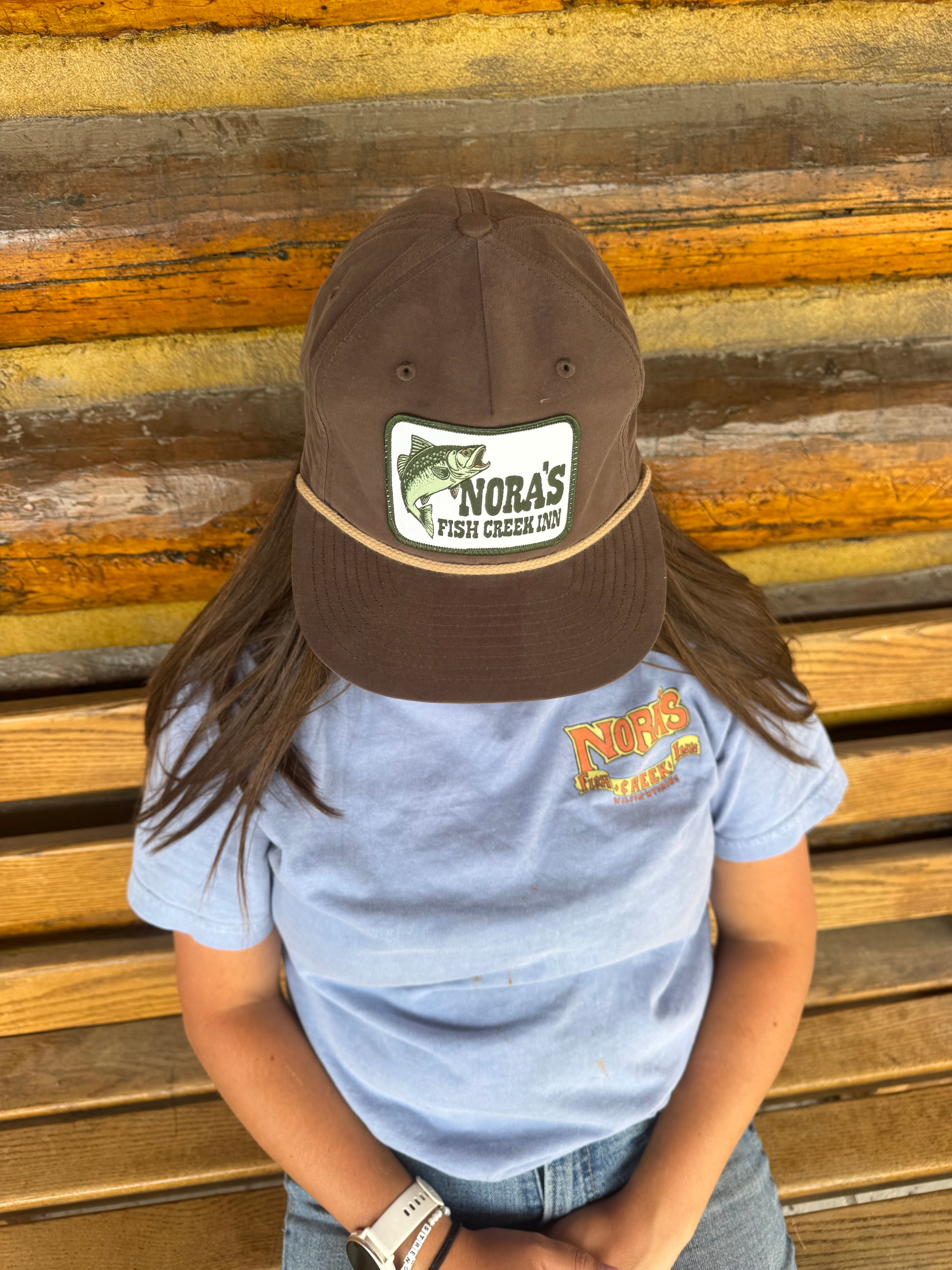 Brown Fish Patch Hat
