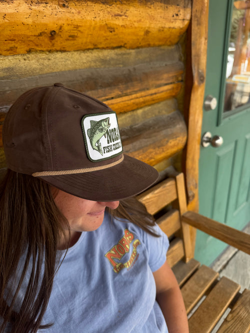 Brown Fish Patch Hat