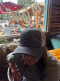 Gray Embroidered Fish Hat
